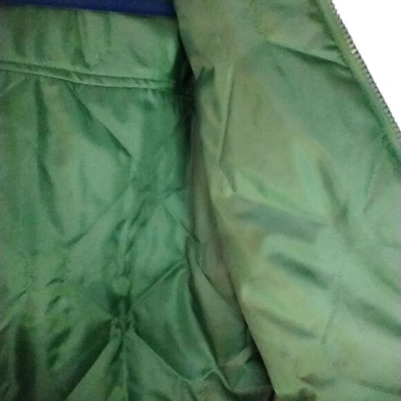 Billabong Youth Large Hooded Insulated Green Puffer Jacket Full Zip - Picture 9 of 10